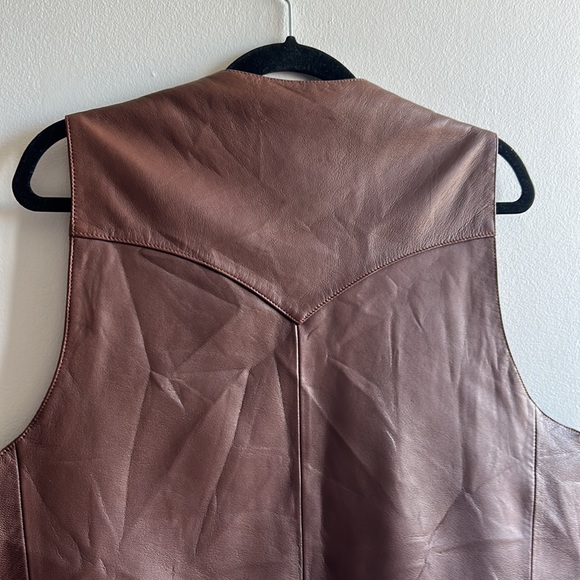 Brown Scully Leather Vest Large - Picture 5 of 9